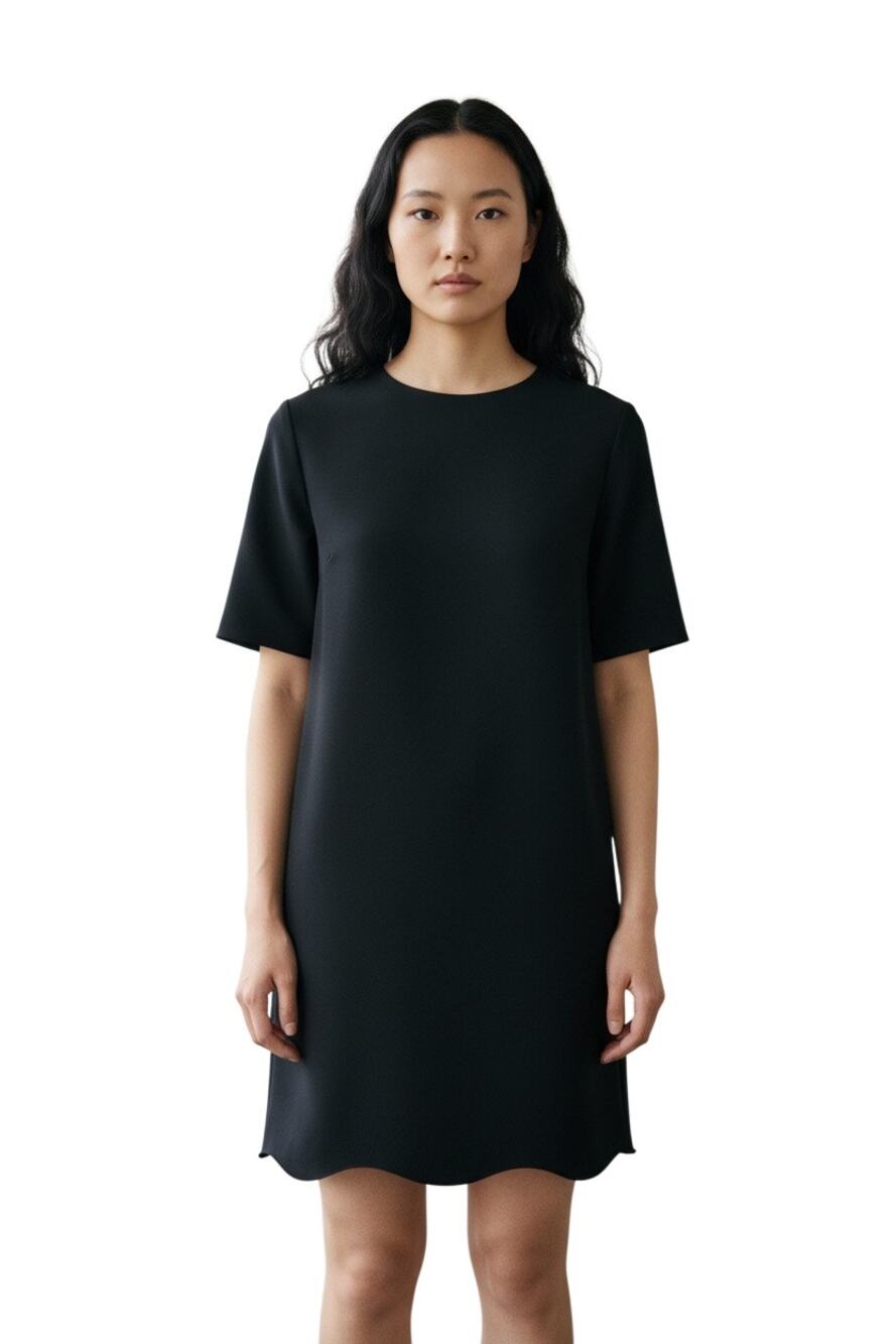 Tara Jarmon Rayme Rayme midnight blue double canvas dress Size 38/us 2